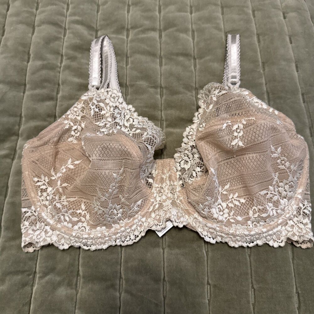 Wacoal Embrace Lace Underwire Bra 36DD Beige Underwire 65191